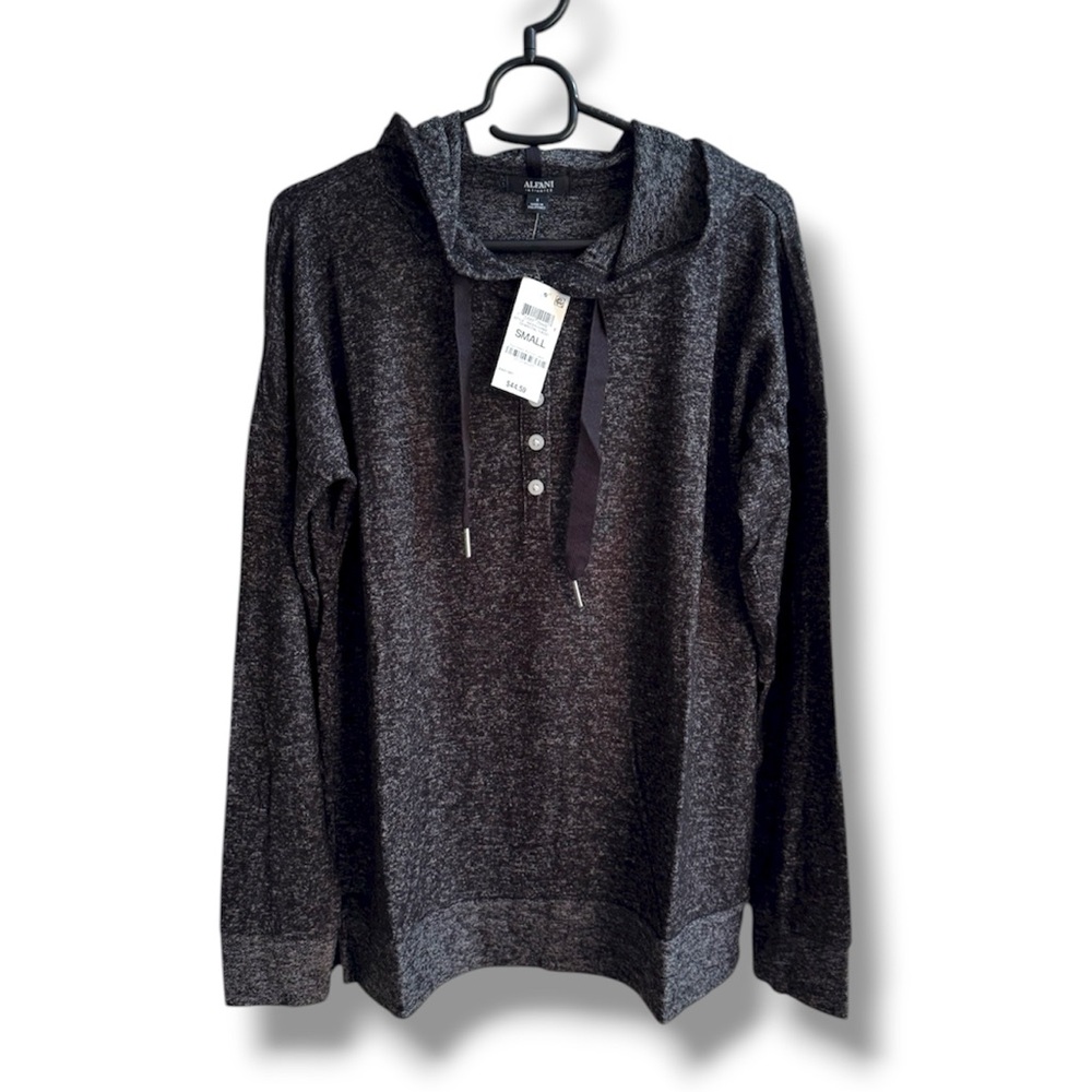 Alfani Charcoal Gray Hacci Hoodie Retails $44.50